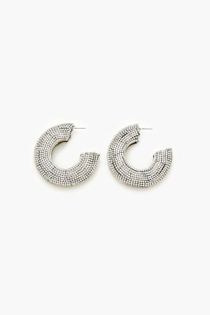 Rhinestone Hoop Earrings