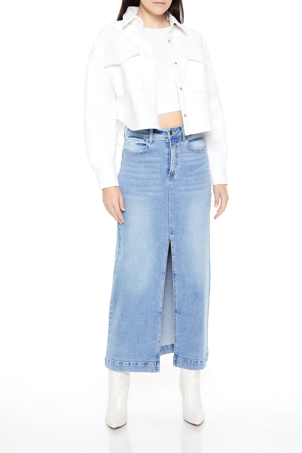 Boxy Cropped Shacket - Image 2