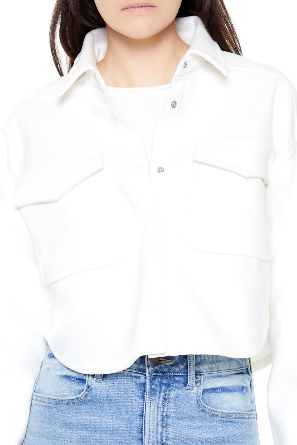 Boxy Cropped Shacket - Image 3