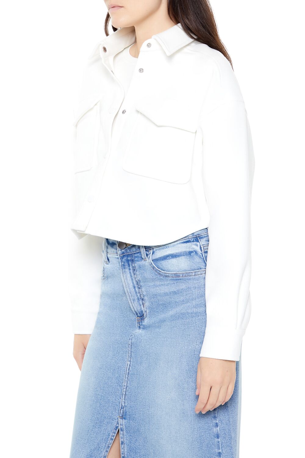 Boxy Cropped Shacket - Image 4