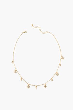 Rhinestone Cross Charm Necklace