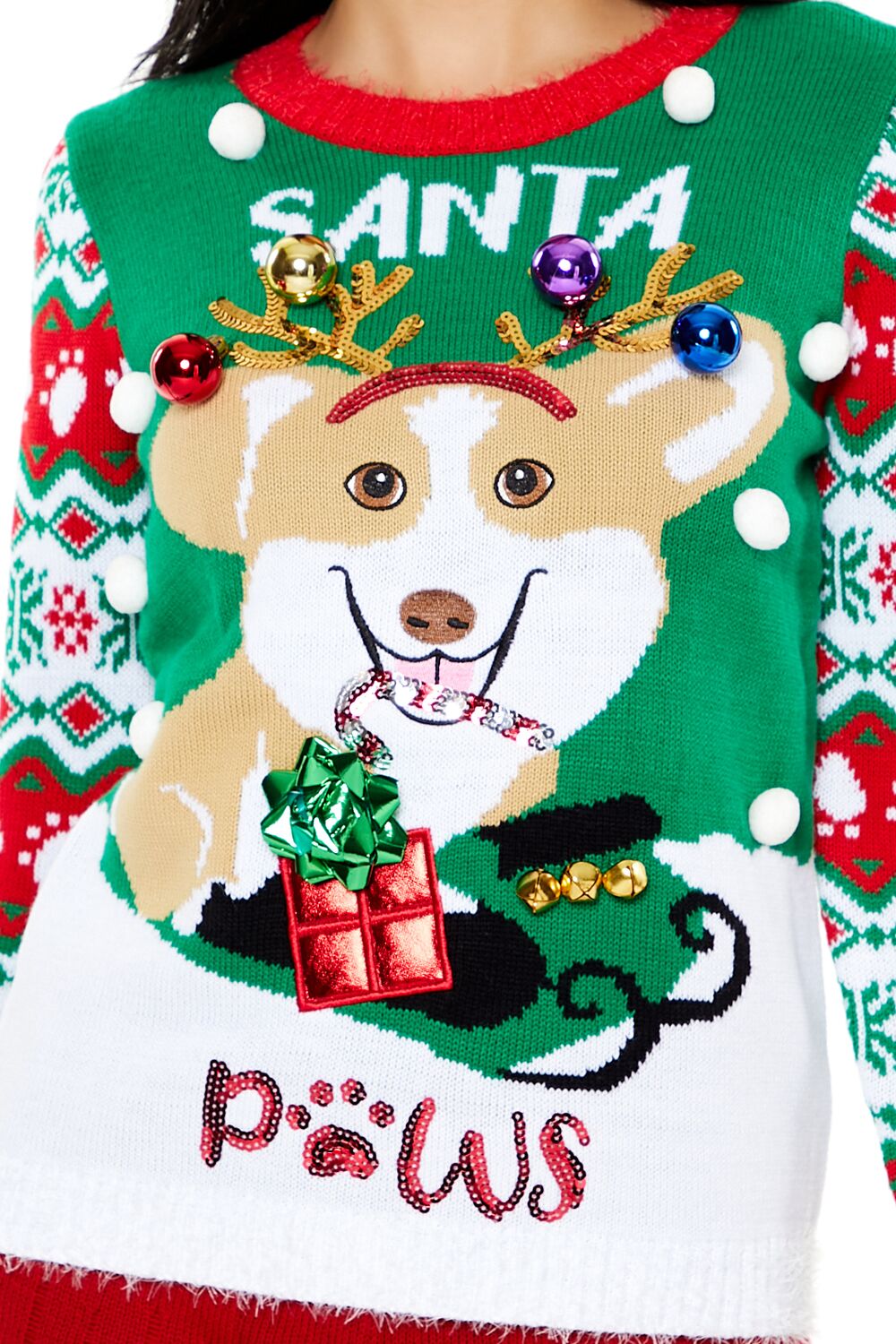 Santa Paws Fair Isle Sweater - Image 3