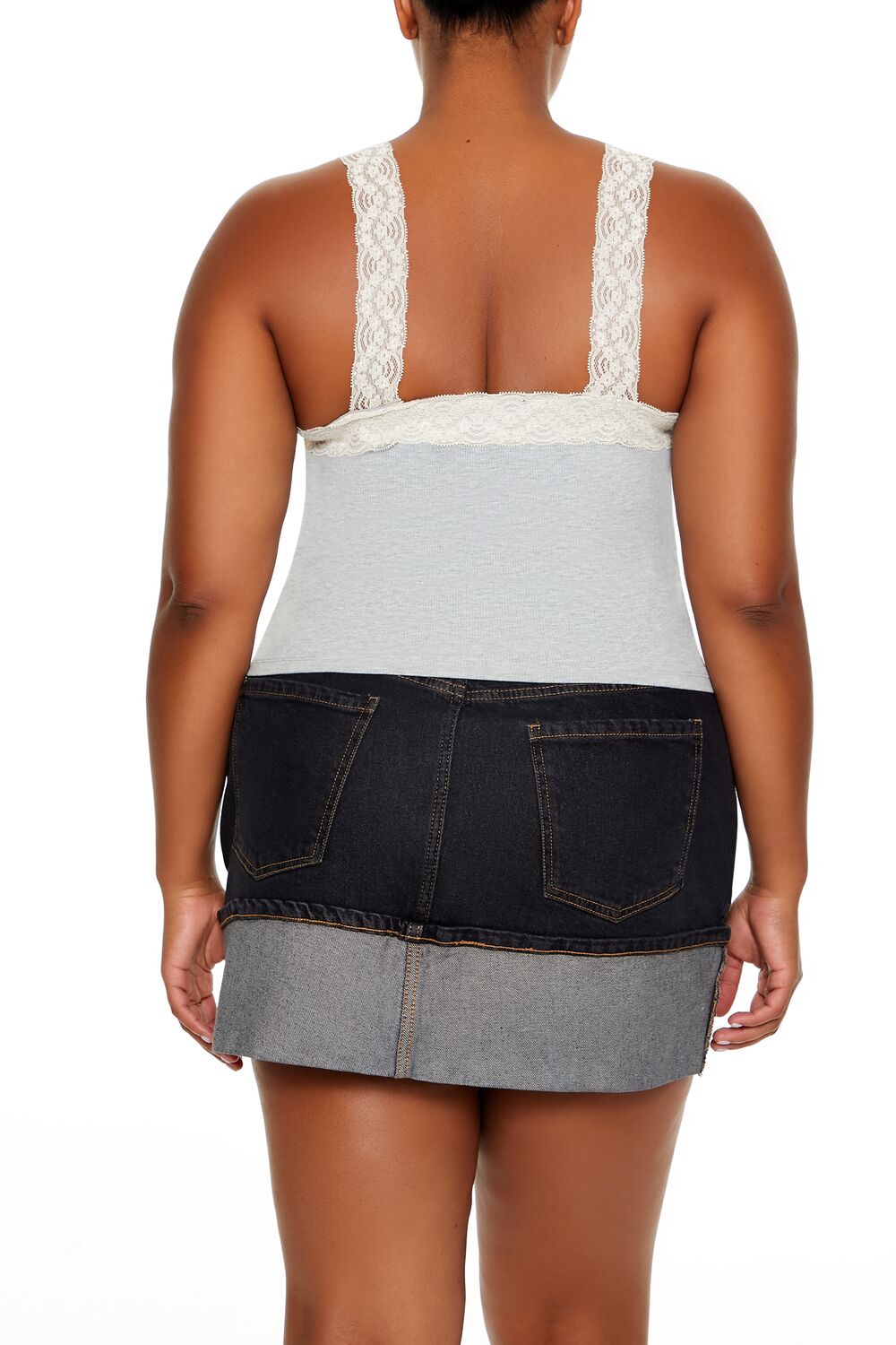 Plus Size Ribbed Lace-Trim Cami - Image 5