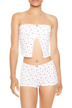 Seamless Floral Tube Top