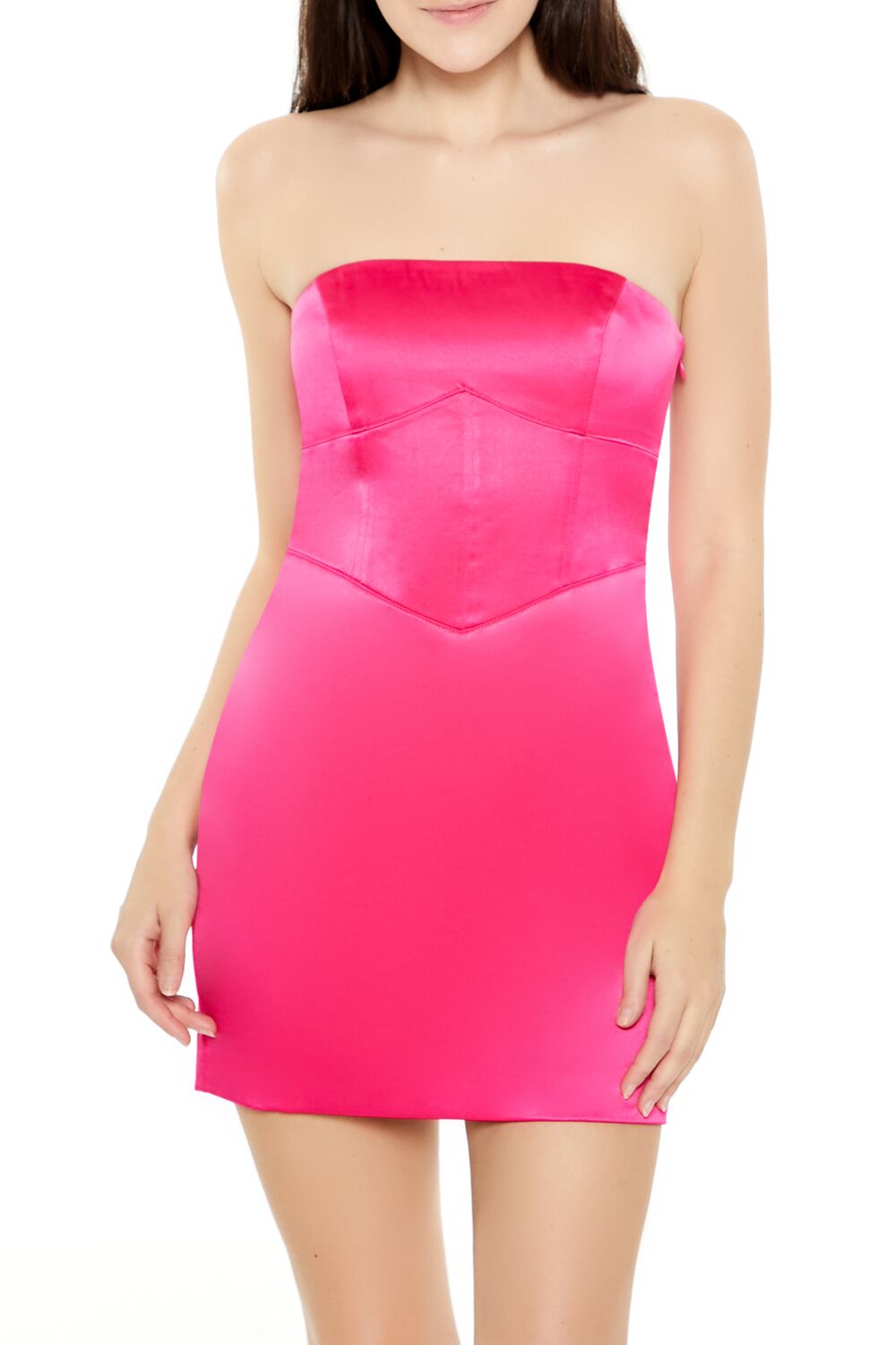 Lace-Up Corset Tube Mini Dress - Image 3