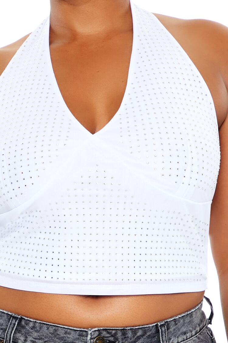 Plus Size Rhinestone Halter Top - Image 3