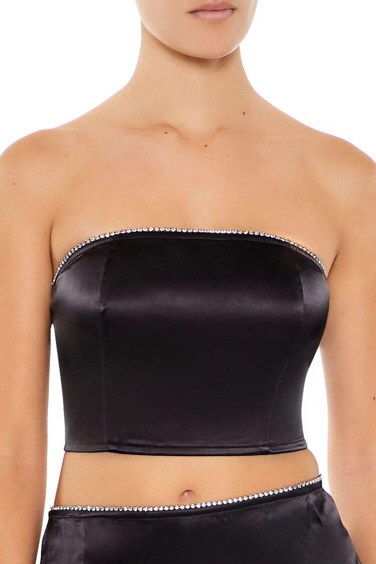 Rhinestone Tube Top & Mini Skirt Set - Image 2