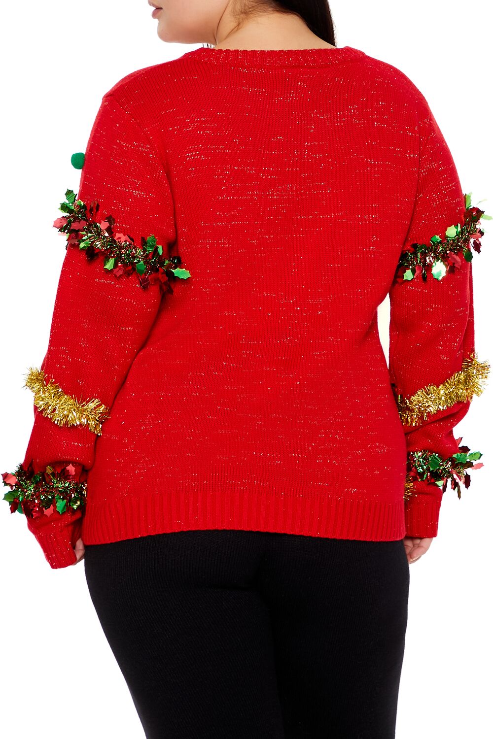 Plus Size Garland Pom Pom Sweater - Image 5