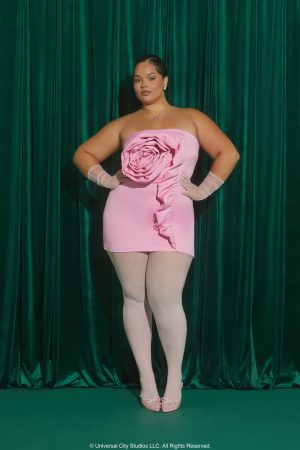 Plus Size Wicked Rosette Tube Dress