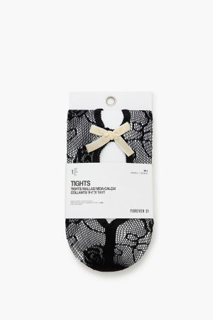 Bow Cutout Fishnet Tights