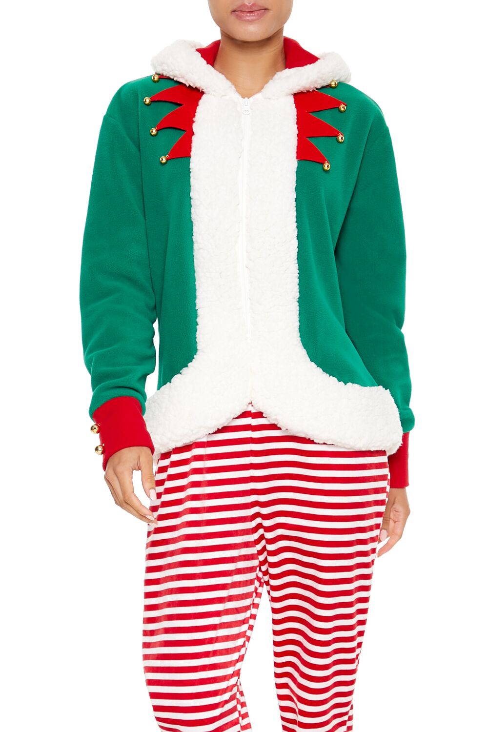 Hooded Elf Pajama Jumpsuit - Image 2