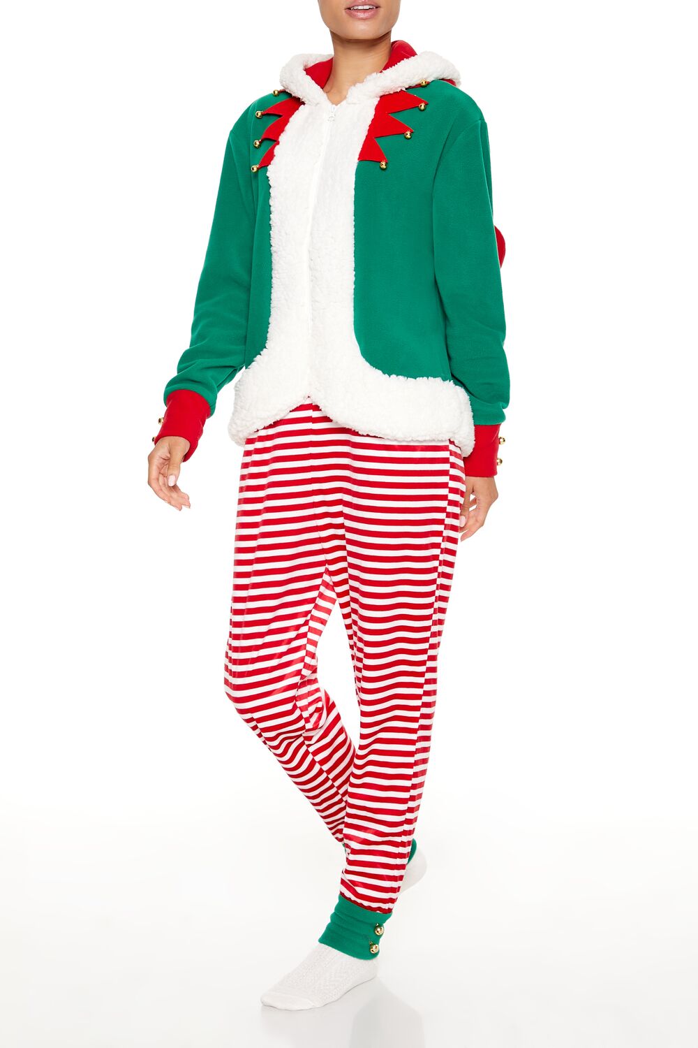 Hooded Elf Pajama Jumpsuit - Image 3