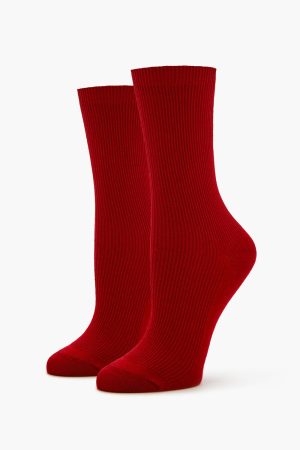 Ribbed Crew Socks