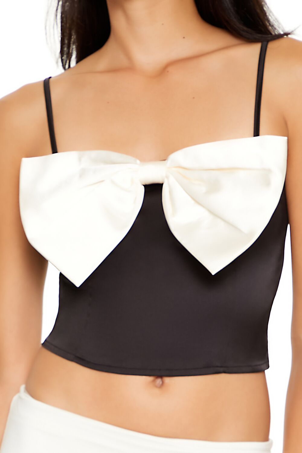 Contrast Bow Cropped Cami - Image 3