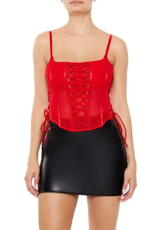 Sheer Mesh Corset Cami