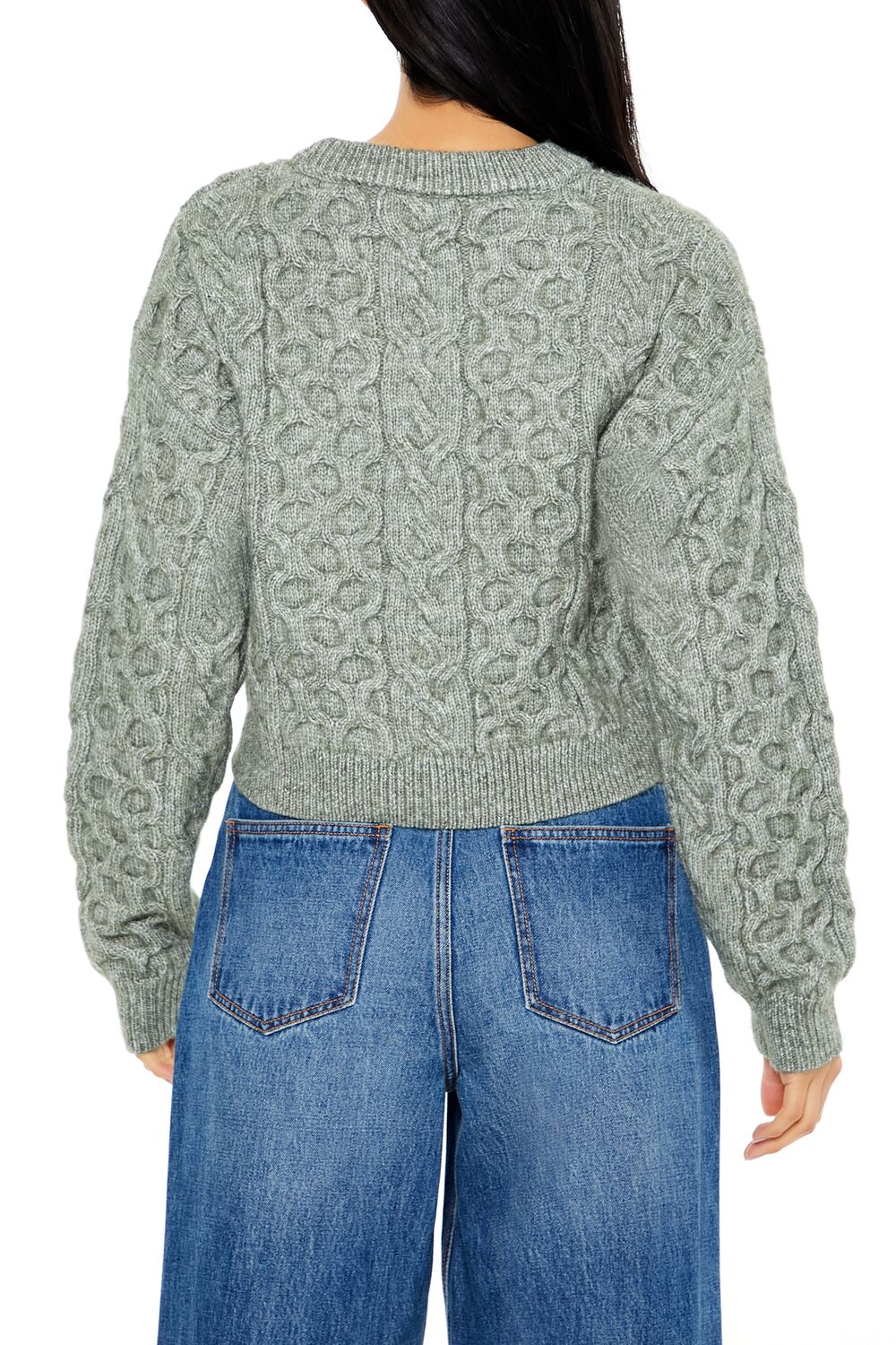 Cable & Honeycomb Knit Sweater - Image 10