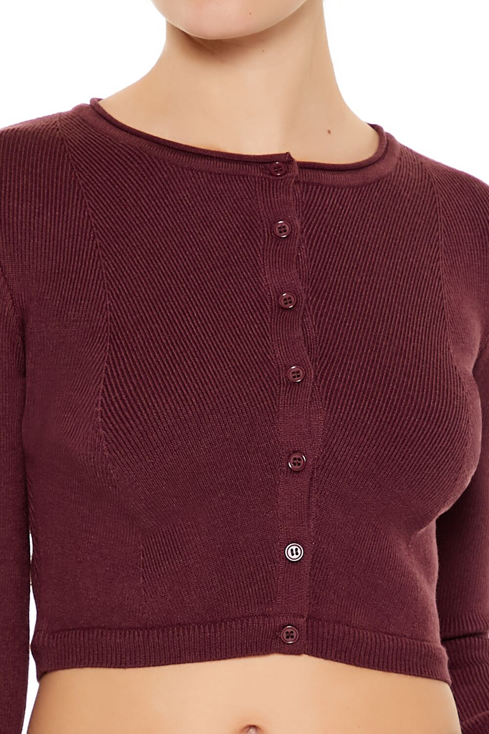 Cropped Cardigan Sweater - Image 3