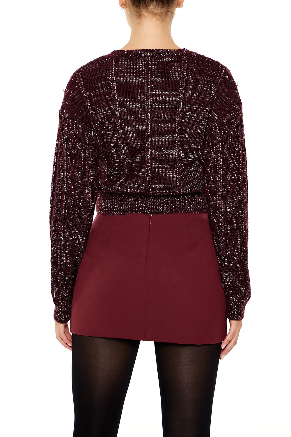 Glitter Knit Rhinestone Sweater - Image 10