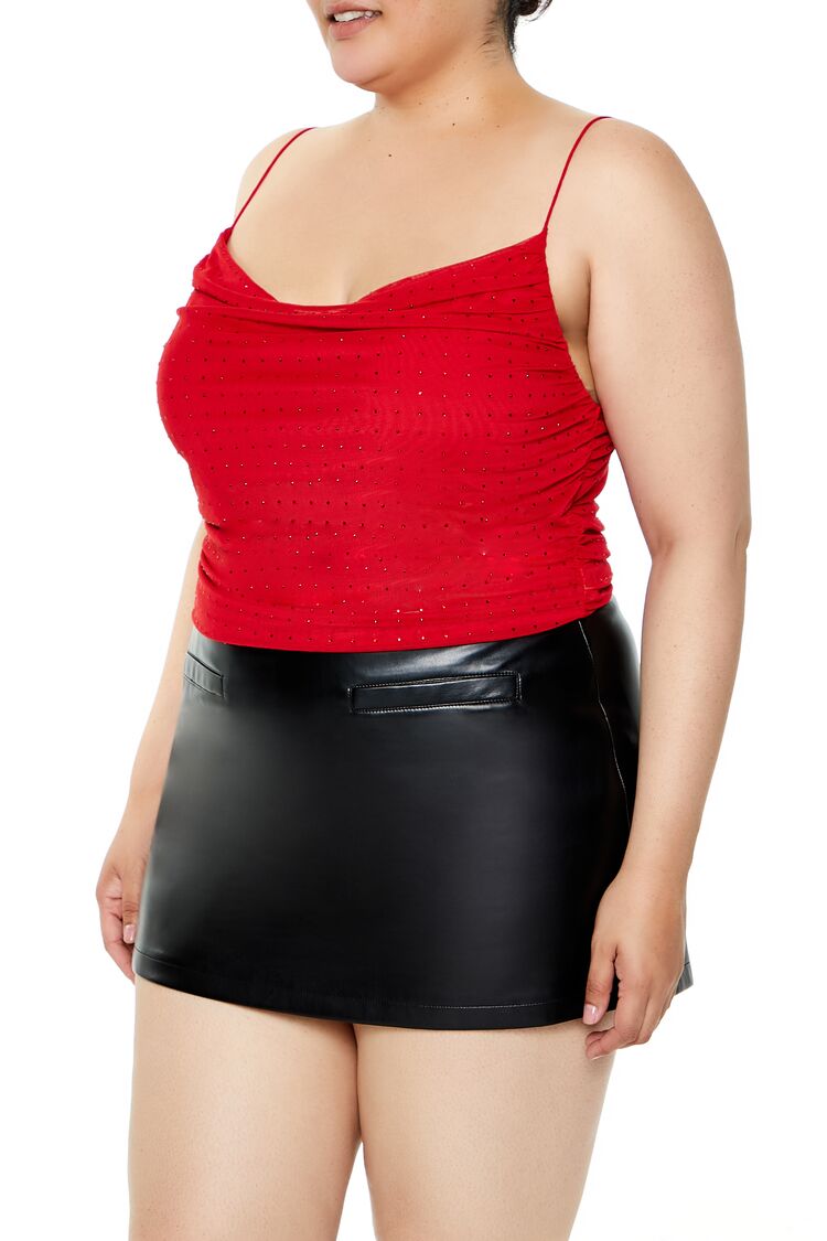Plus Size Clip Dot Cowl Cami - Image 4