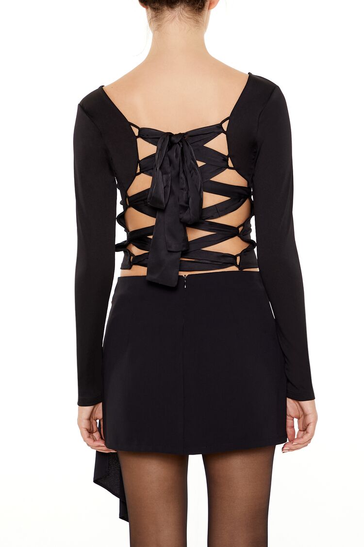 Lace-Up High-Neck Top - Image 5
