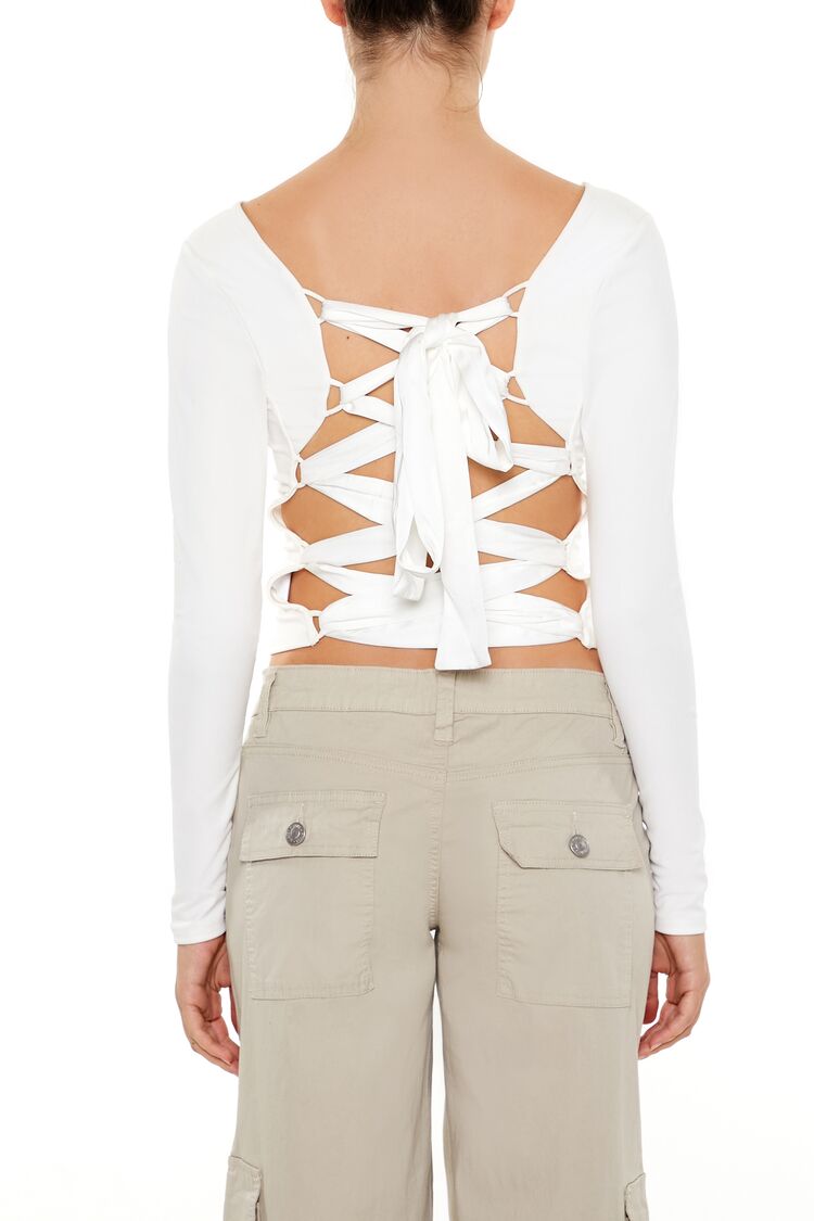 Lace-Up High-Neck Top - Image 10