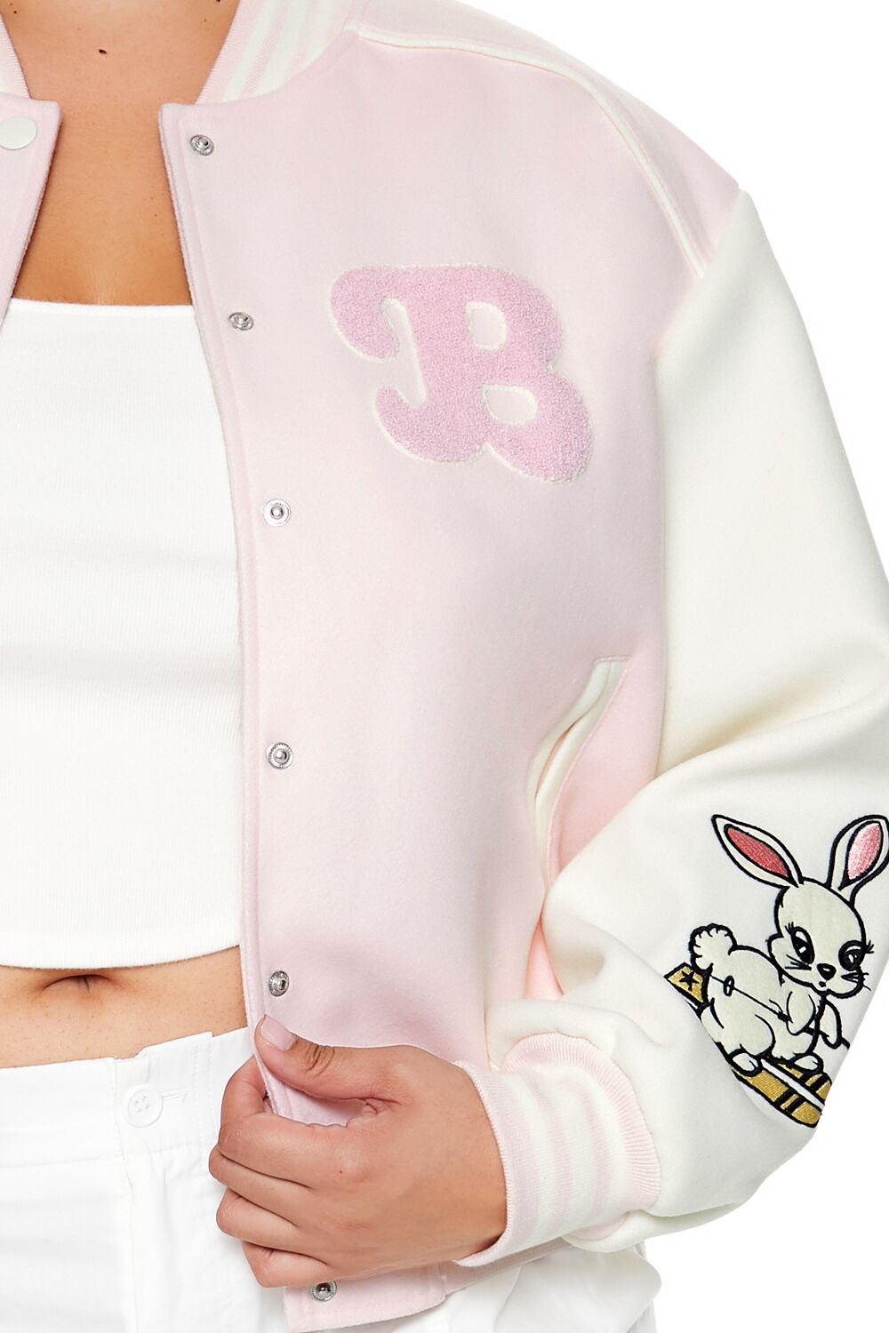Plus Size Bunny Bomber Jacket - Image 3