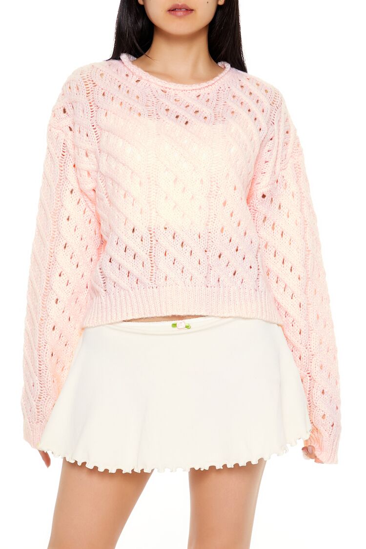 Open Cable Knit Sweater - Image 6