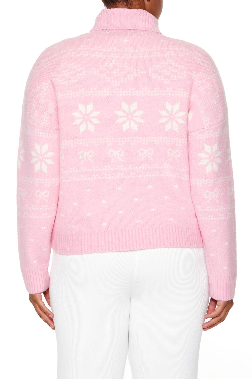 Plus Size Turtleneck Fair Isle Sweater - Image 5
