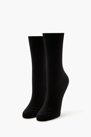 Ribbed Crew Socks