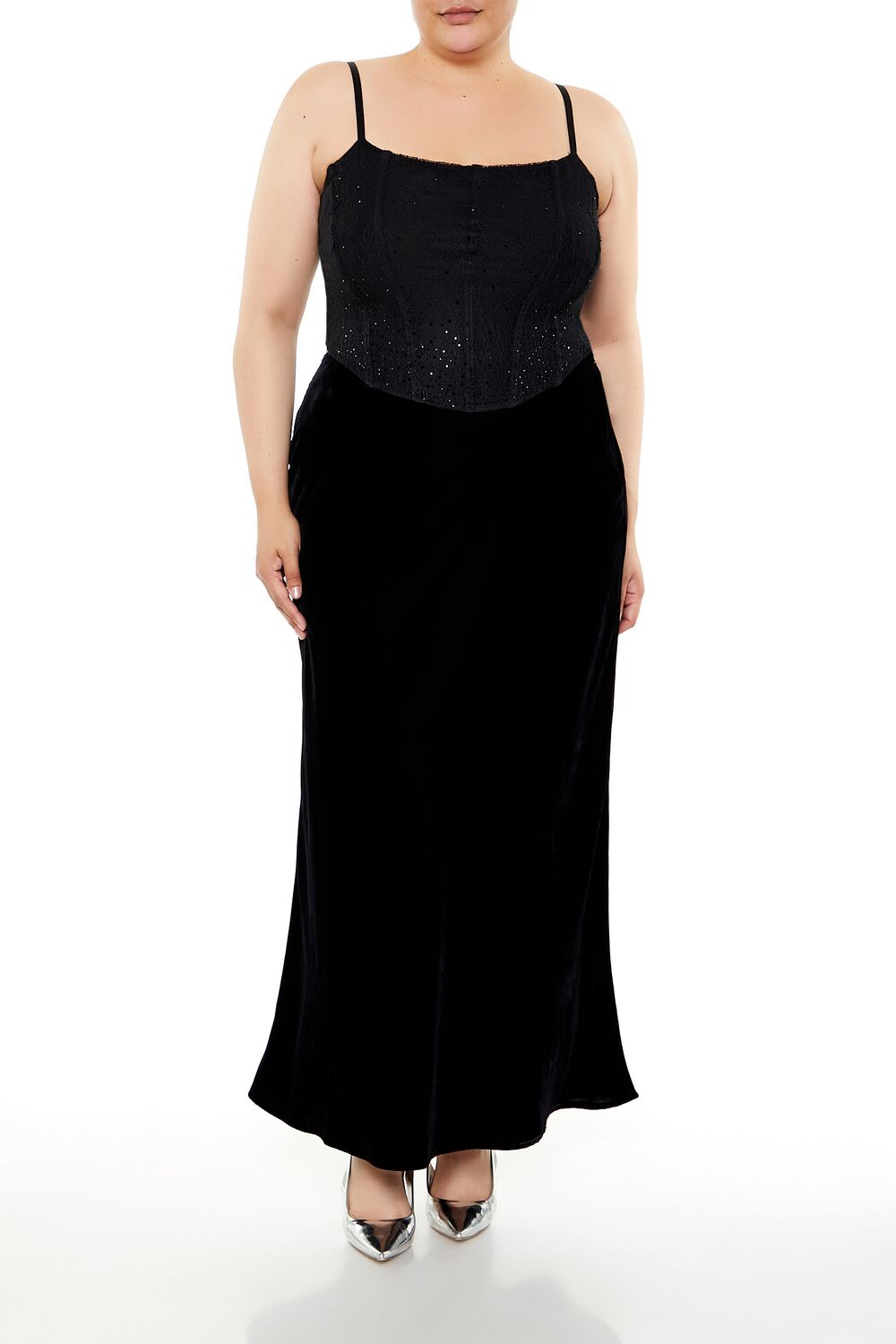 Plus Size Sequin Corset Cami - Image 2