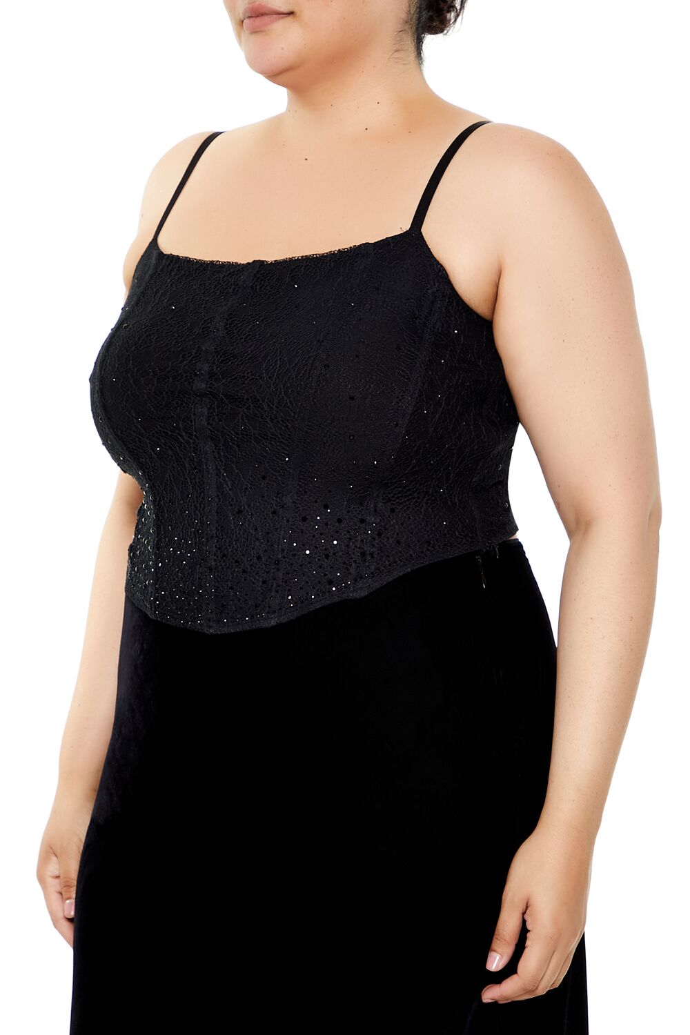 Plus Size Sequin Corset Cami - Image 4