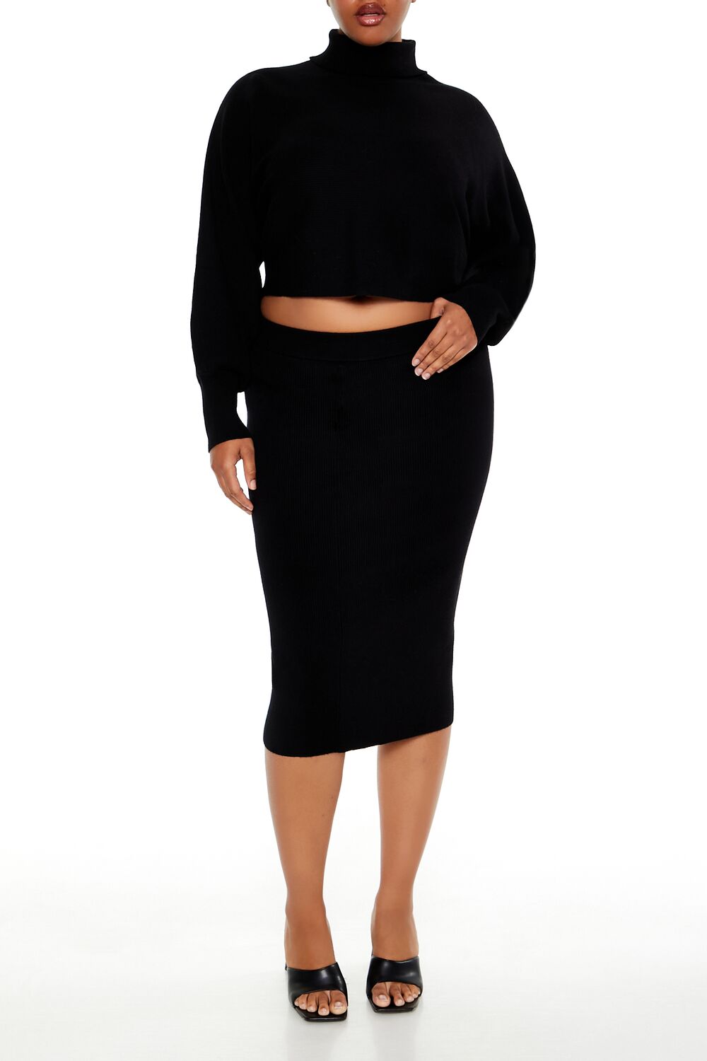 Plus Size Sweater-Knit Top & Skirt Set - Image 7