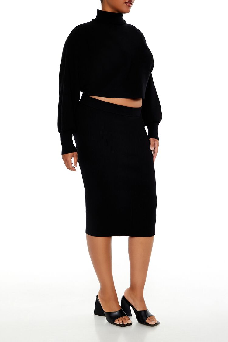 Plus Size Sweater-Knit Top & Skirt Set - Image 9