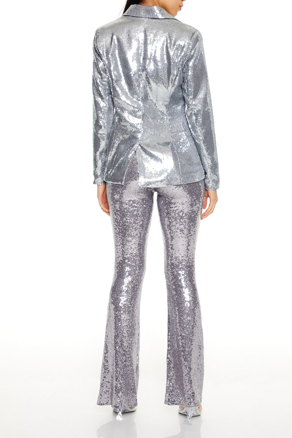Sequin High-Rise Flare Pants - Image 9