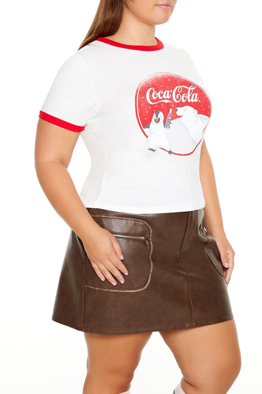 Plus Size Coca-Cola Ringer Baby Tee - Image 4