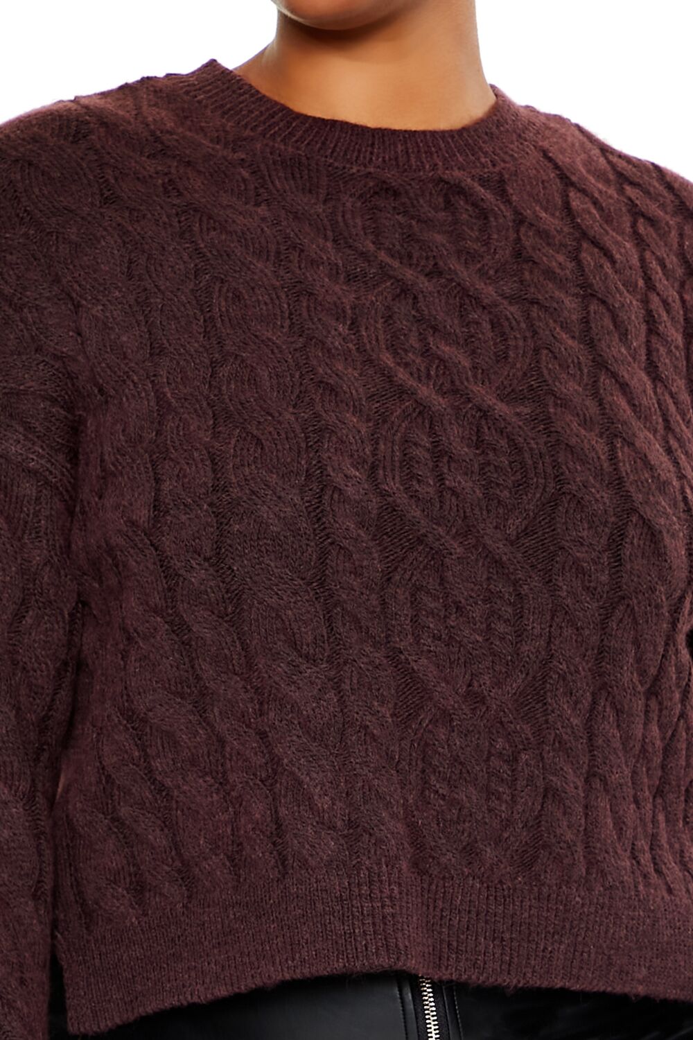Plus Size Cable Knit Sweater - Image 3