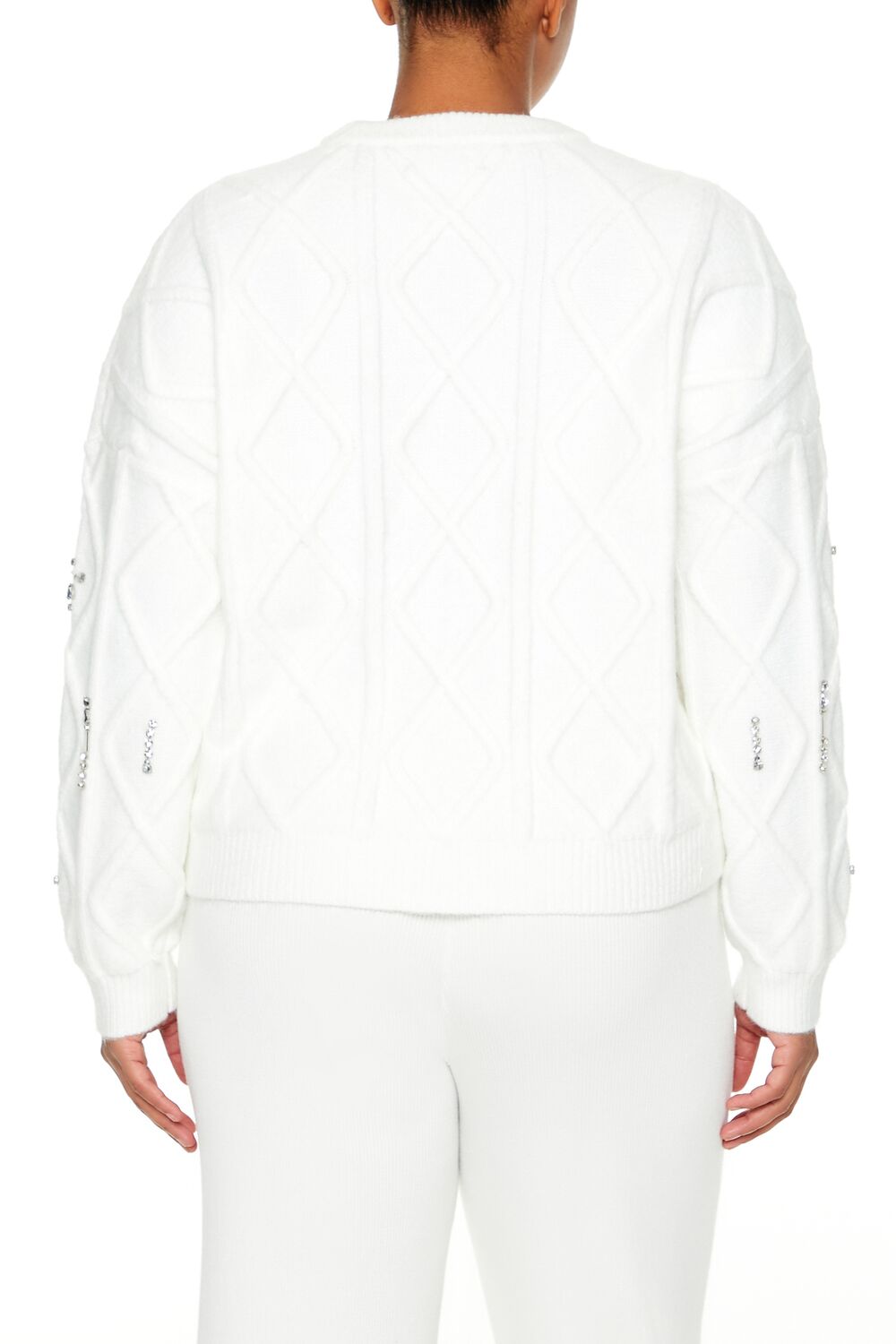 Plus Size Faux Gem Sweater - Image 10