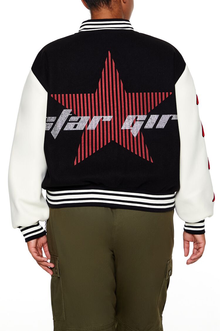 Plus Size Star Girl Varsity Jacket - Image 5