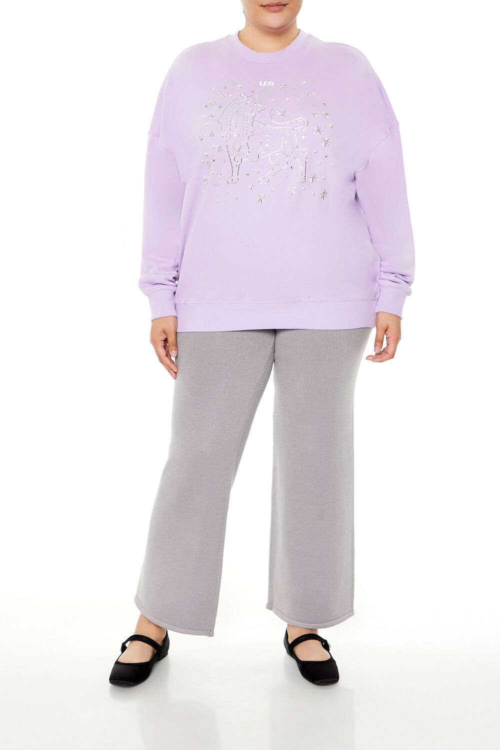 Plus Size Beaded Leo Pullover - Image 2