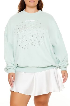 Plus Size Beaded Sagittarius Pullover