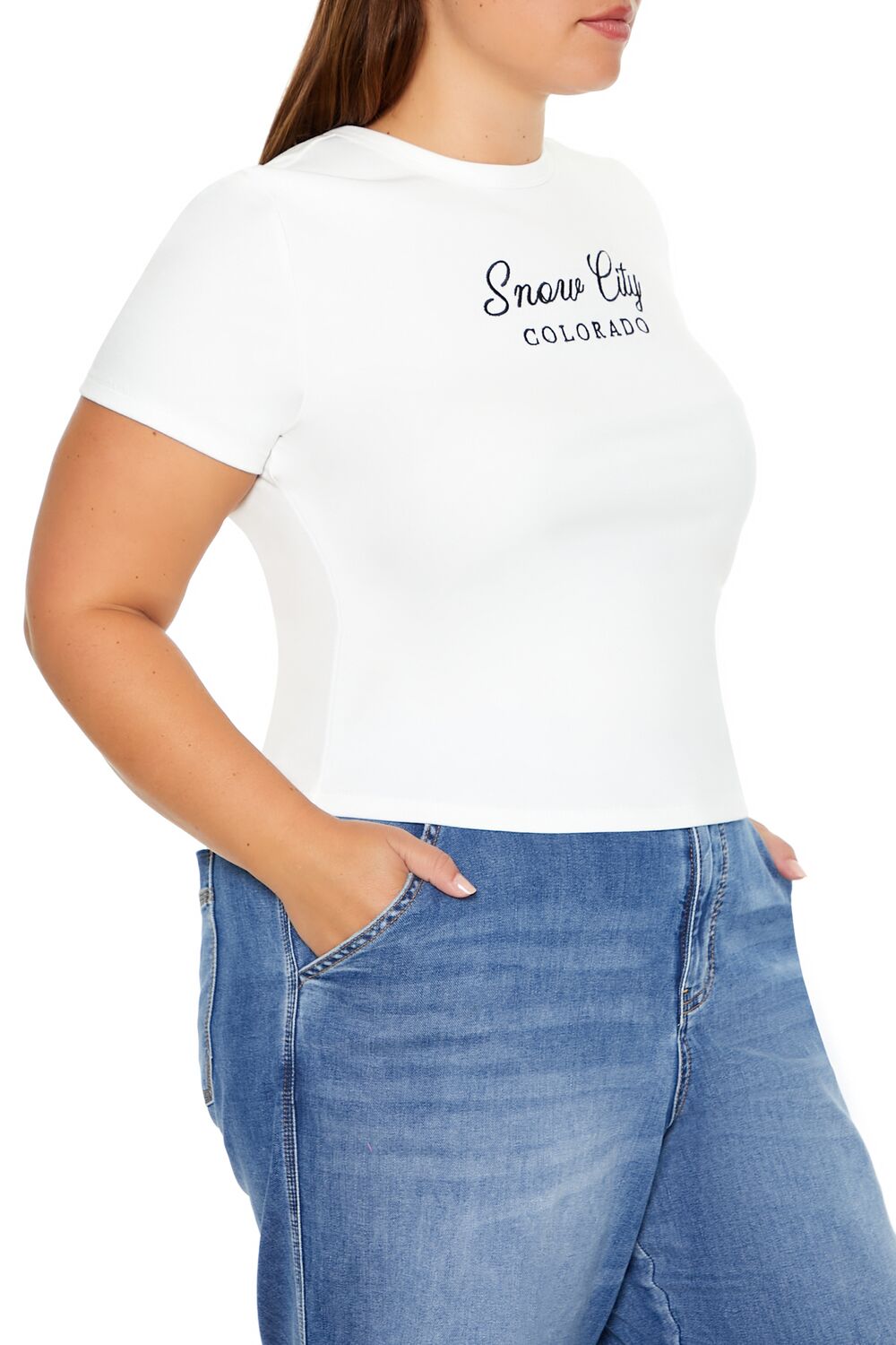 Plus Size Snow City Baby Tee - Image 4