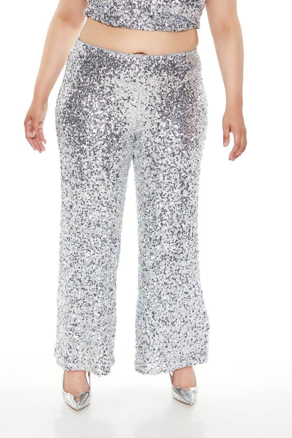 Plus Size Sequin High-Rise Pants - Image 2