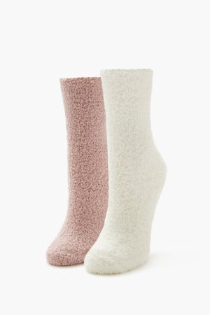 Plush Crew Socks Set - 2 pack