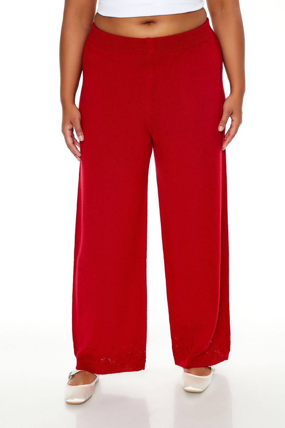 Plus Size Wide-Leg Sweater-Knit Pants - Image 7