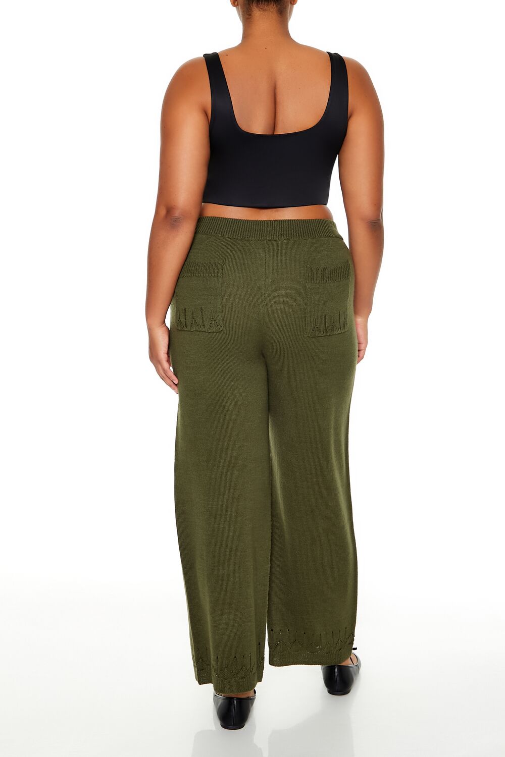 Plus Size Wide-Leg Sweater-Knit Pants - Image 14