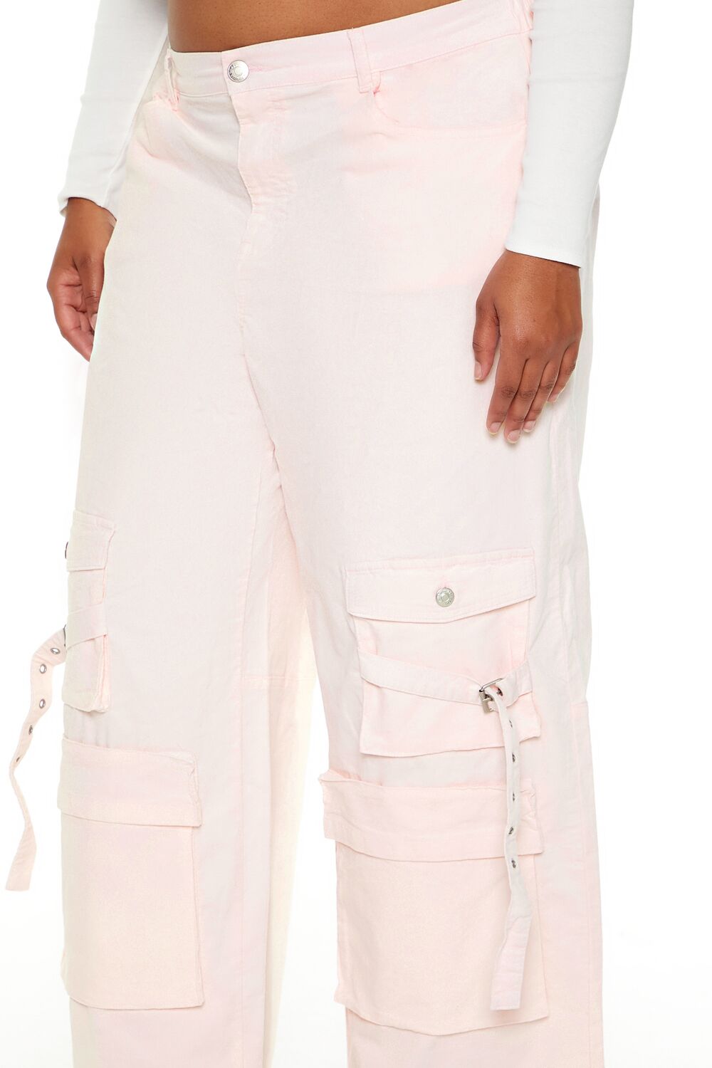 Plus Size Velvet Cargo Pants - Image 5