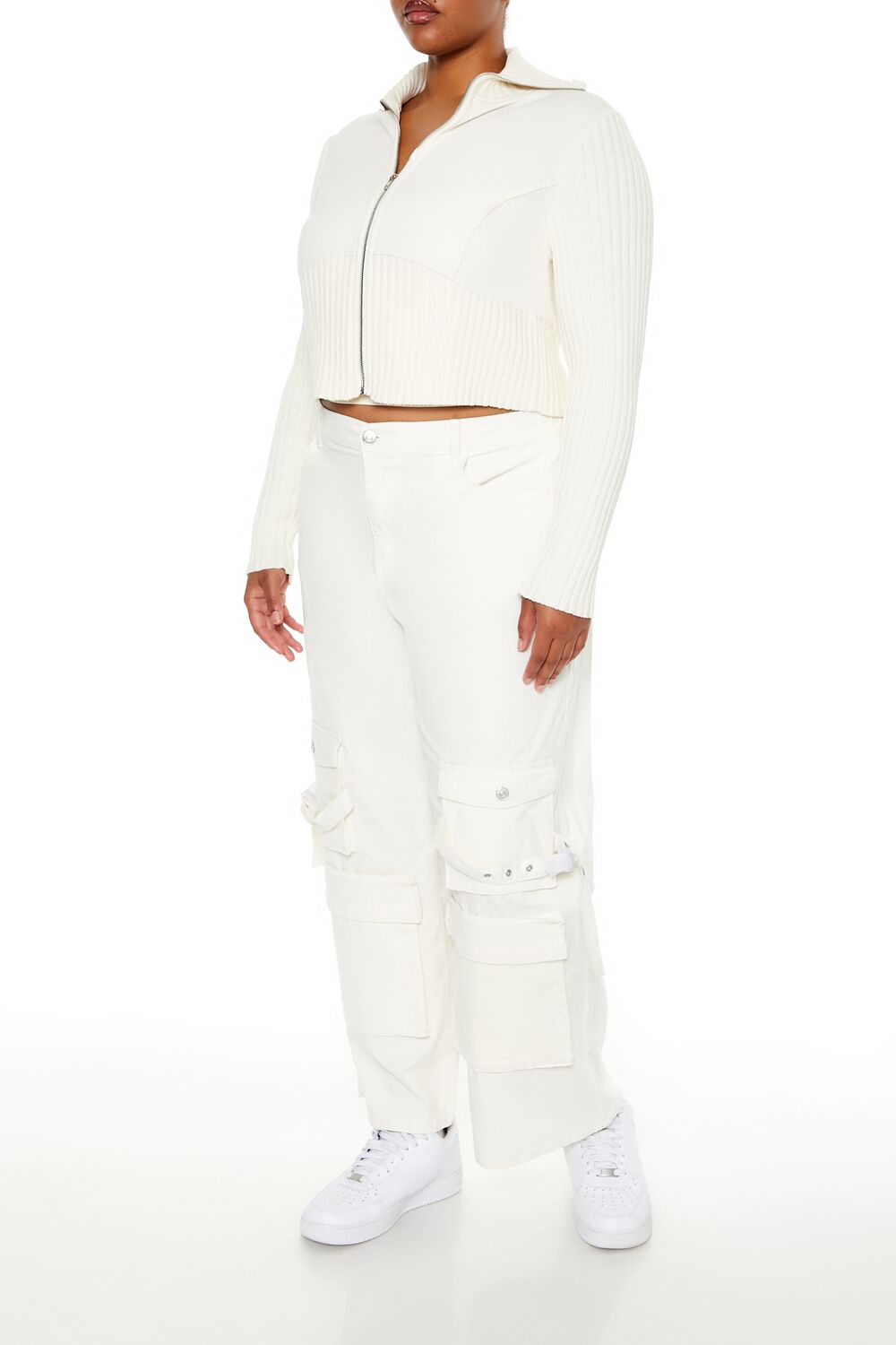 Plus Size Velvet Cargo Pants - Image 8