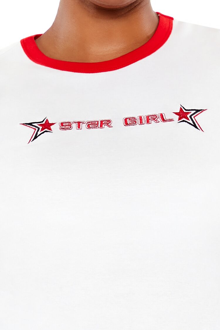 Plus Size Star Girl Ringer Tee - Image 3