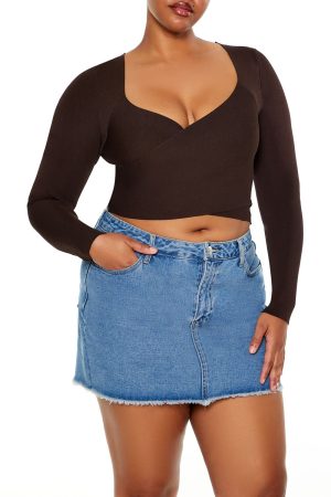Plus Size Crossover Sweater