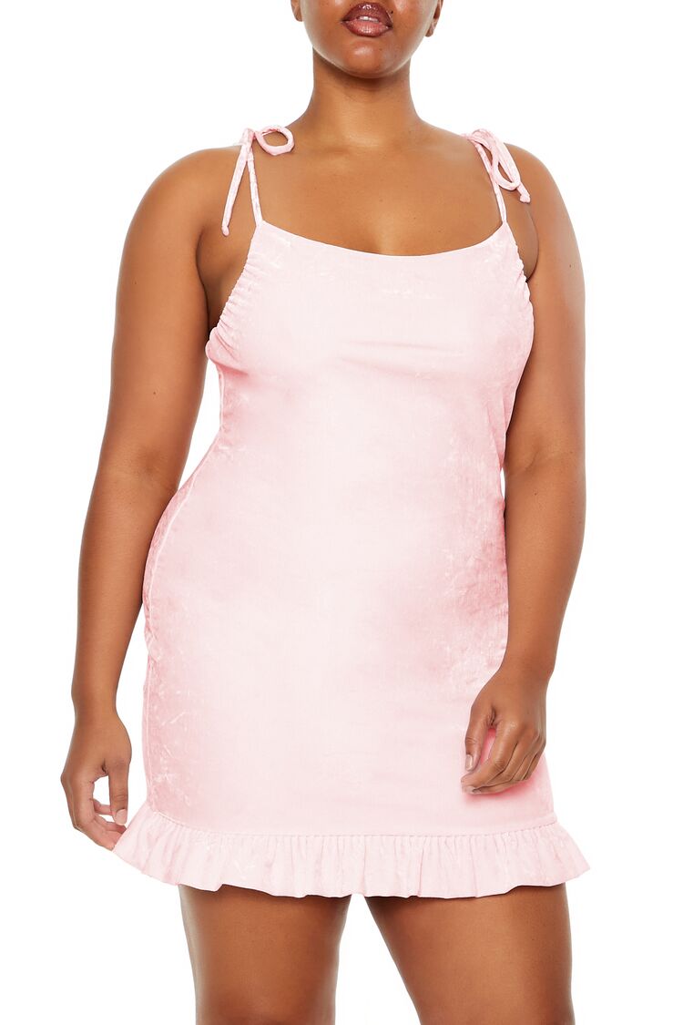 Plus Size Tie-Strap Mini Dress - Image 2